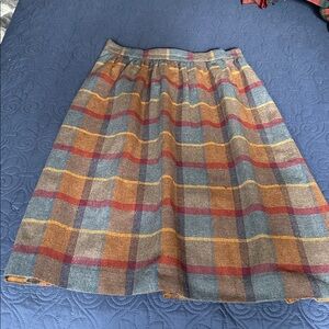 Burgundy/Blue/Rust Skirt